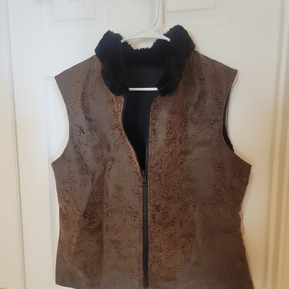 Womens Vintage Reversible Vest, No Label